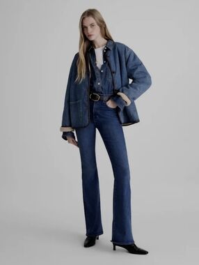 Madewell Skinny Flare High Rise Dark Wash Jeans Size 28